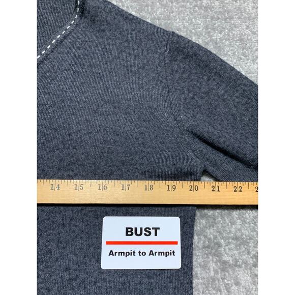 Silvia Novelli Button Front Cardigan Women Size M Gray Merino Wool Italy Made - Picture 11 of 12